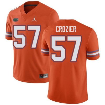 Men's Florida Gators #57 Coleman Crozier NCAA Jordan Brand Orange Authentic Stitched College Football Jersey WSC8362YH